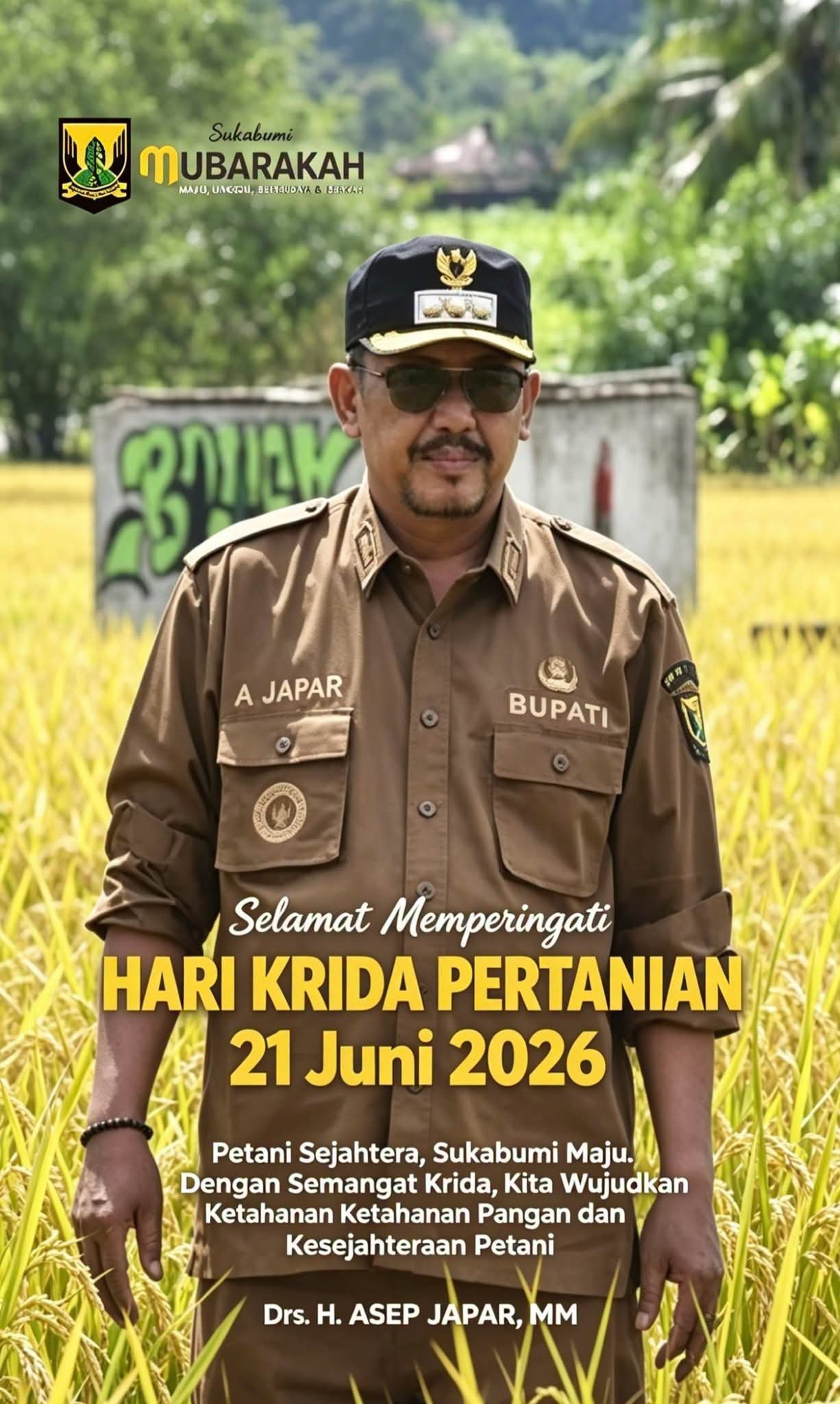 Hari Krida Pertanian 2026, Bupati Sukabumi Ajak Bangkitkan Semangat Bertani