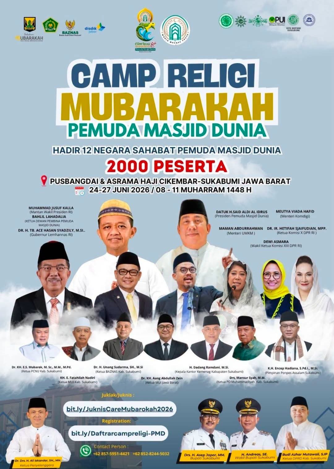 Camp Religi Mubarakah Pemuda Masjid Dunia Digelar di Cikembar, Hadirkan Peserta dari 12 Negara